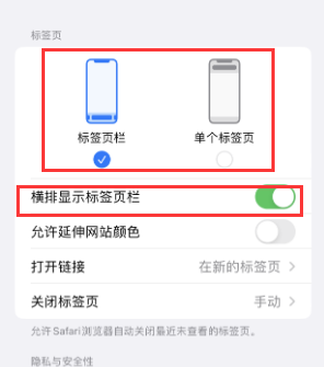 武陵iPhone授权维修分享Safari浏览器如何切换标签栏位置 